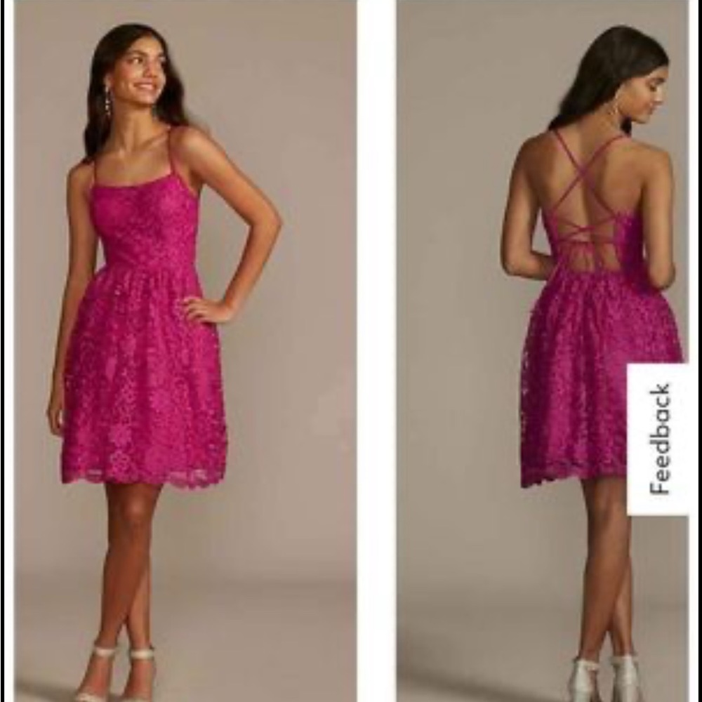 Pink lace dress